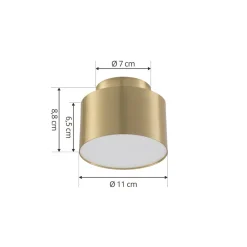 Lindby Gang|Loftlamper > LED-spotlight Nivoria, 11 x 9 cm, guldfarvet, metal