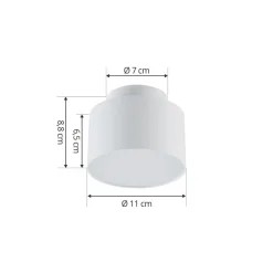 Lindby Gang|Loftlamper > LED-spotlight Nivoria, Ø 11 cm, 15 W, hvid, metal