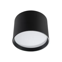 Gang|Loftlamper ^ Lindby LED-spotlight Nivoria, Ø 12 cm, 15 W, sort, metal