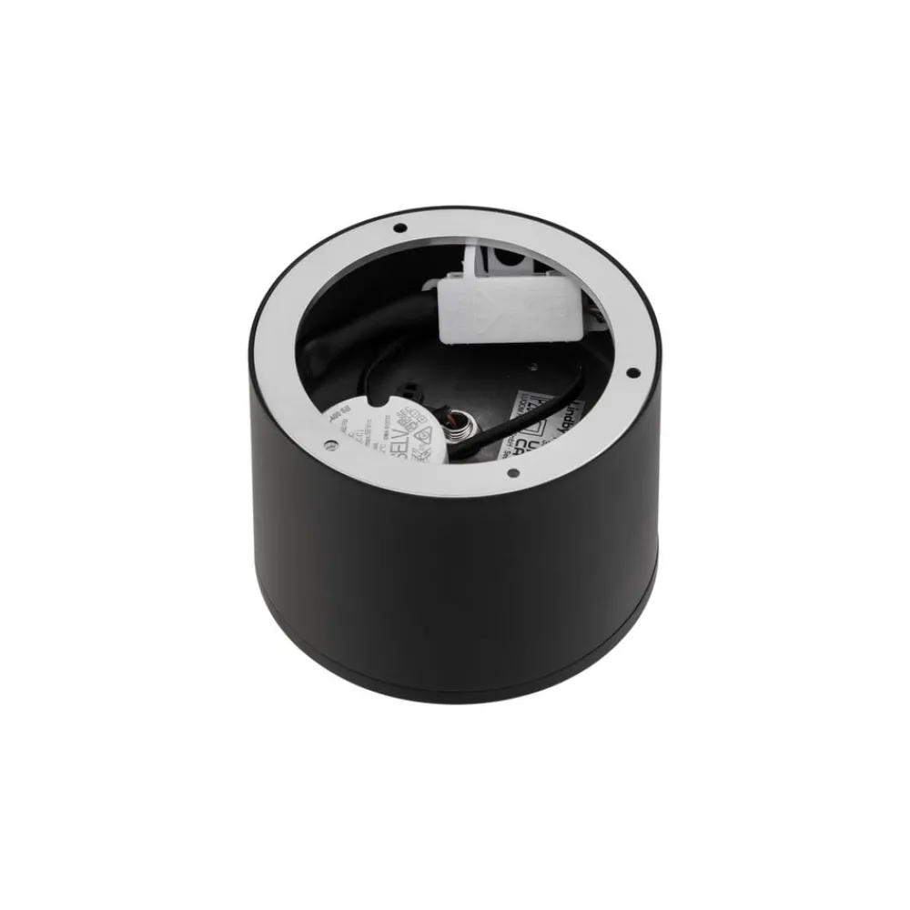 Gang|Loftlamper ^ Lindby LED-spotlight Nivoria, Ø 12 cm, 15 W, sort, metal