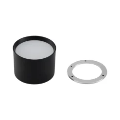 Gang|Loftlamper ^ Lindby LED-spotlight Nivoria, Ø 12 cm, 15 W, sort, metal