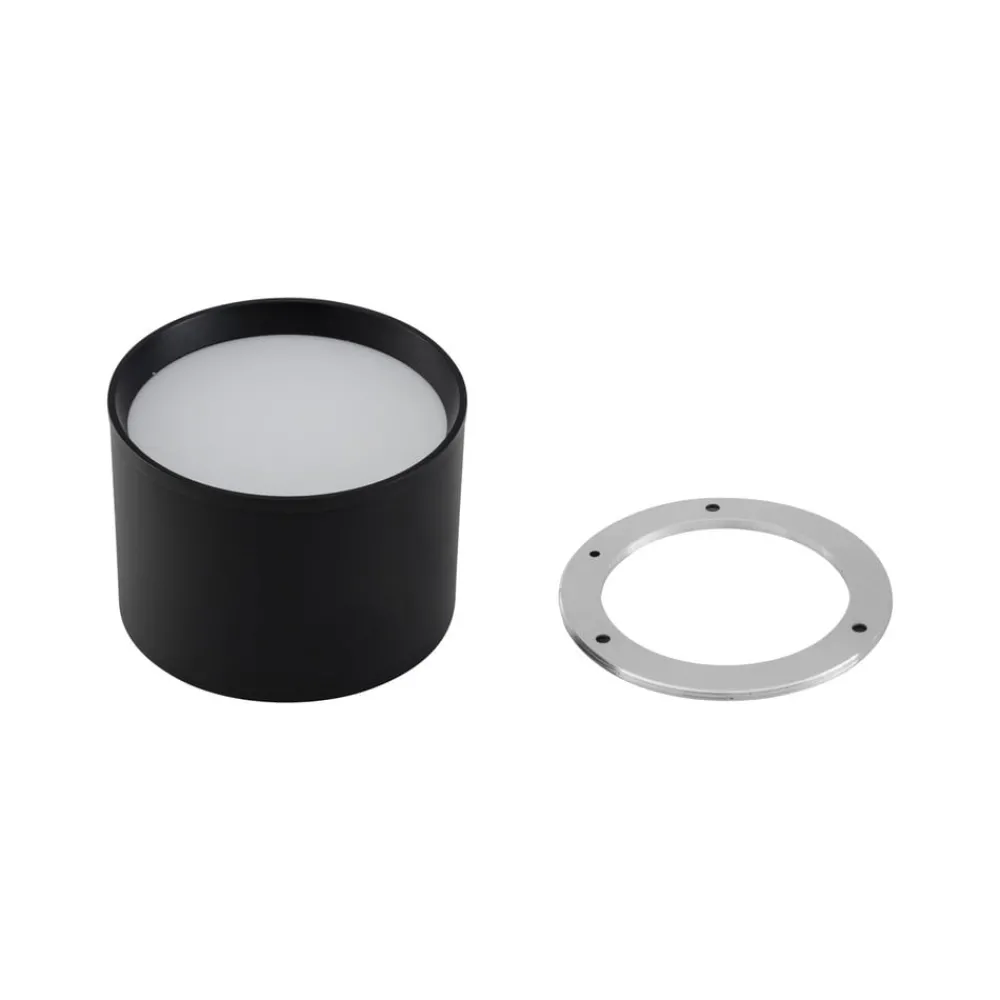 Gang|Loftlamper ^ Lindby LED-spotlight Nivoria, Ø 12 cm, 15 W, sort, metal