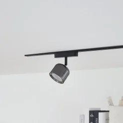 Lindby Skinnesystem > LED-spot 48 V Lumaro, grå, Ø 8,2 cm, aluminium, dæmpbar