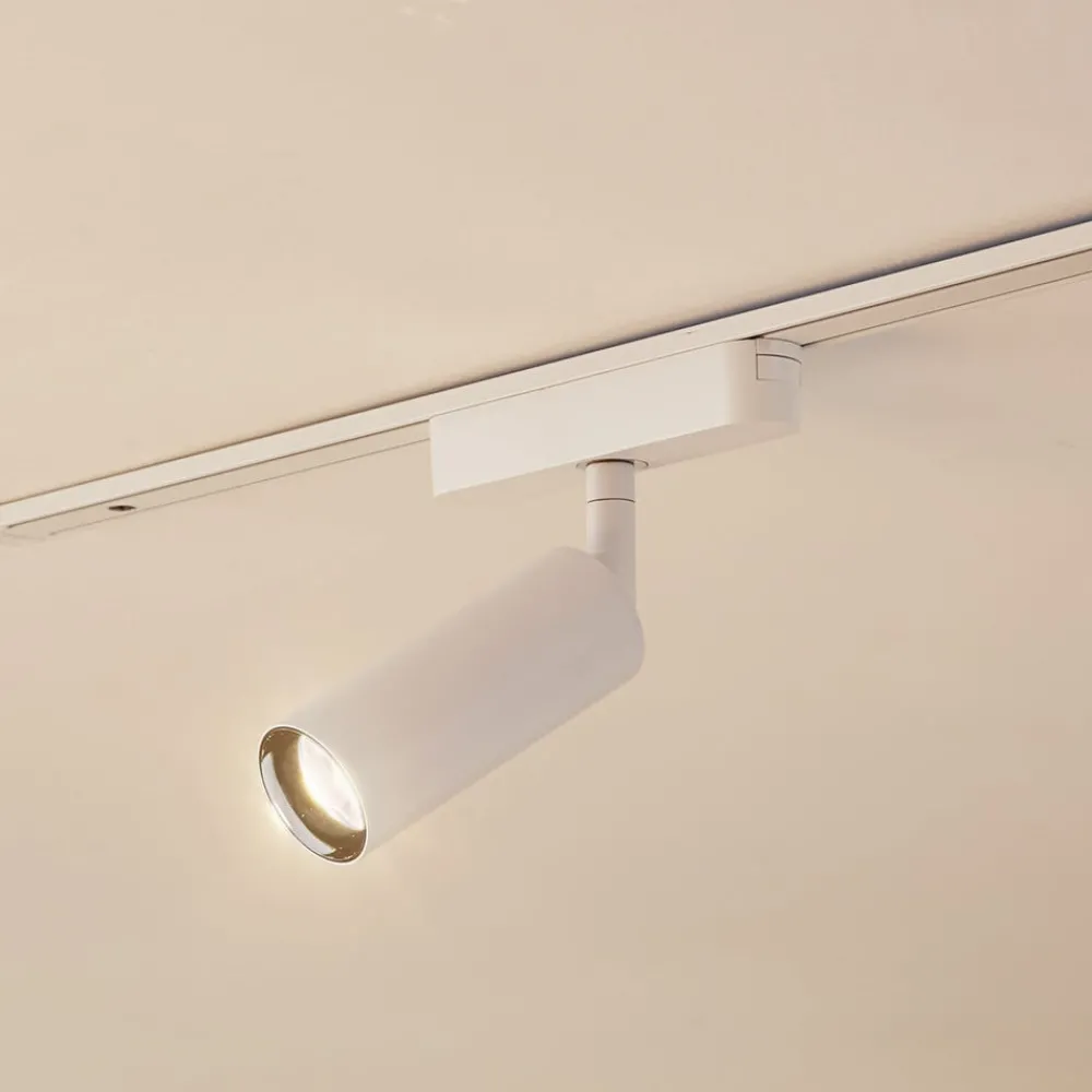 Lindby Skinnesystem > LED-spot 48 V Lumaro, hvid, Ø 4 cm, aluminium, dæmpbar