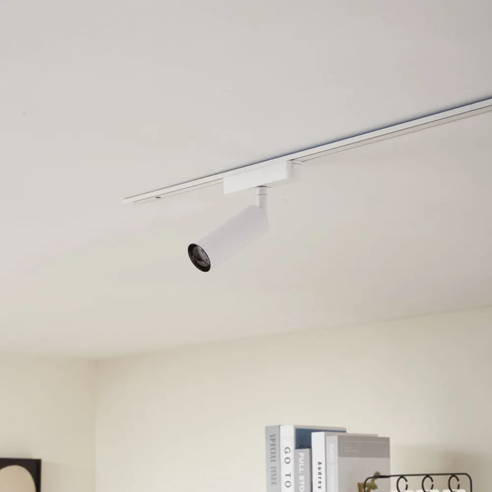 Lindby Skinnesystem > LED-spot 48 V Lumaro, hvid, Ø 4 cm, aluminium, dæmpbar