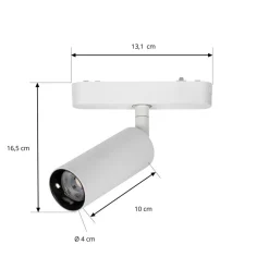 Lindby Skinnesystem > LED-spot 48 V Lumaro, hvid, Ø 4 cm, aluminium, dæmpbar