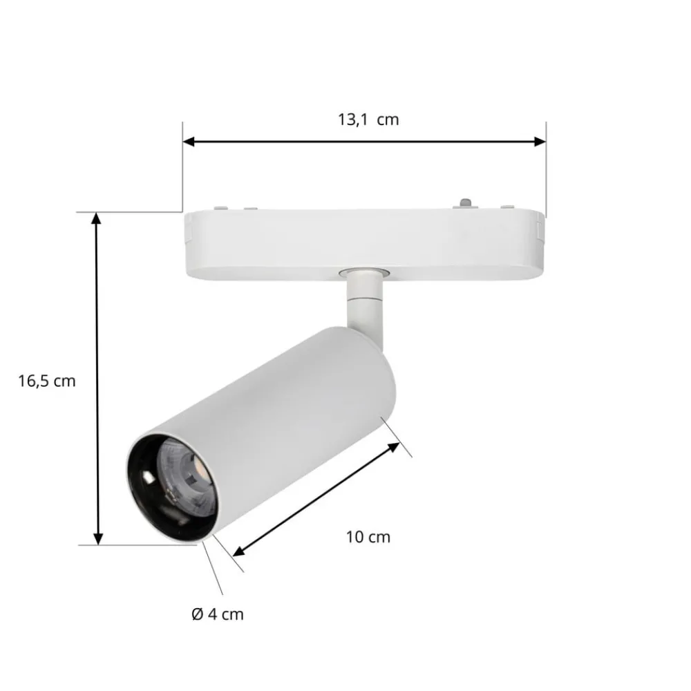 Lindby Skinnesystem > LED-spot 48 V Lumaro, hvid, Ø 4 cm, aluminium, dæmpbar