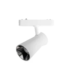 Lindby Skinnesystem > LED-spot 48 V Lumaro, hvid, Ø7cm, plast, dæmpbar