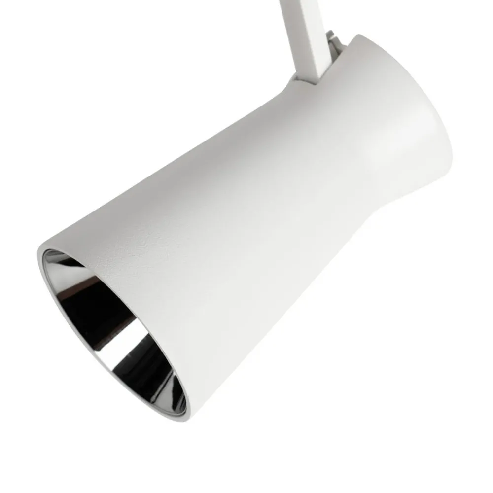 Lindby Skinnesystem > LED-spot 48 V Lumaro, hvid, Ø7cm, plast, dæmpbar