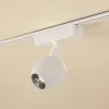 Skinnesystem ^ Lindby LED-spot 48 V Lumaro, hvid, Ø6cm, plast, dæmpbar