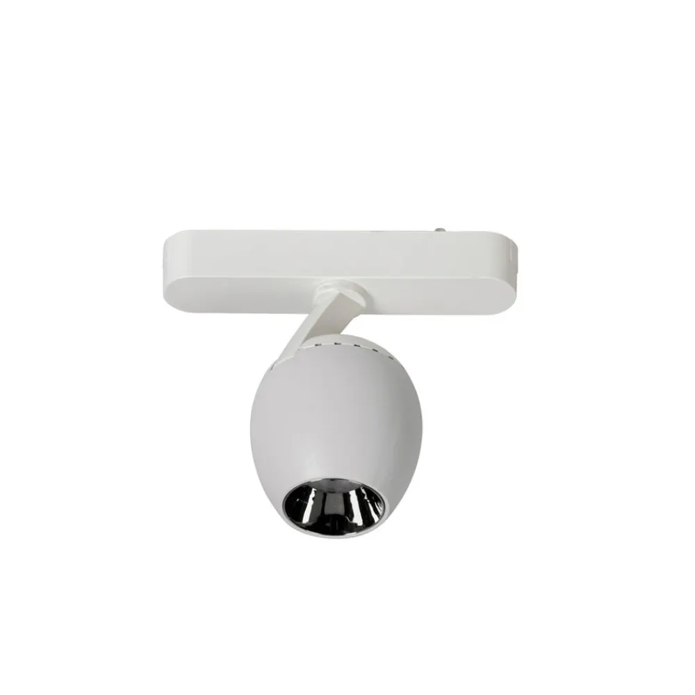 Skinnesystem ^ Lindby LED-spot 48 V Lumaro, hvid, Ø6cm, plast, dæmpbar
