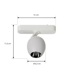 Skinnesystem ^ Lindby LED-spot 48 V Lumaro, hvid, Ø6cm, plast, dæmpbar