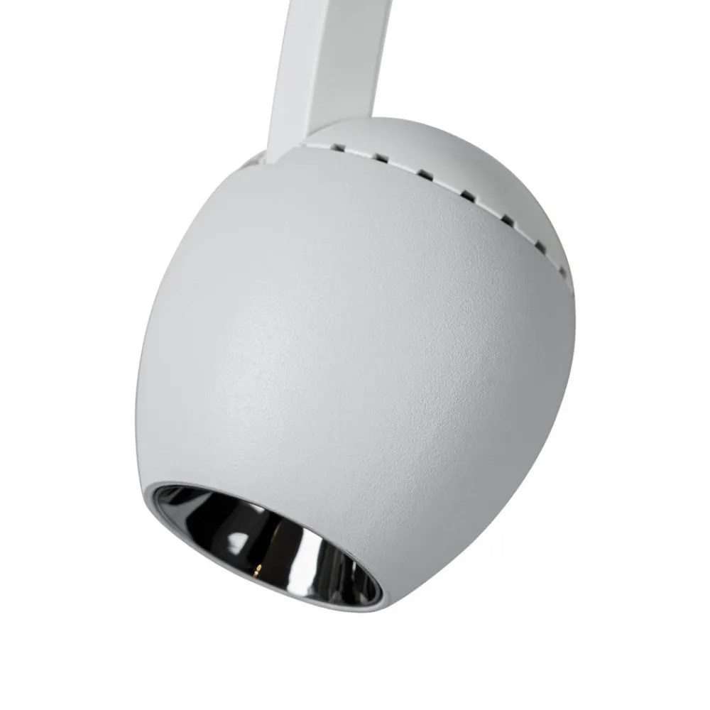 Skinnesystem ^ Lindby LED-spot 48 V Lumaro, hvid, Ø6cm, plast, dæmpbar