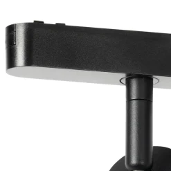 Skinnesystem ^ Lindby LED-spot 48 V Lumaro, sort, Ø 4 cm, aluminium, dæmpbar