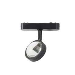 Lindby Skinnesystem > LED-spot 48 V Lumaro, sort, Ø 7,3 cm, aluminium, dæmpbar