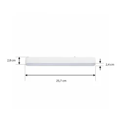 Skinnesystem ^ Lindby LED-strip 48 V Lumaro, hvid, 10W, plast, dæmpbar