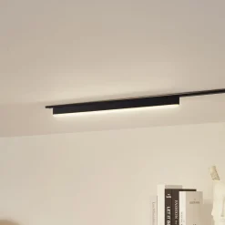 Skinnesystem ^ Lindby LED-strip 48 V Lumaro,sort,20W,plast,dæmpbar