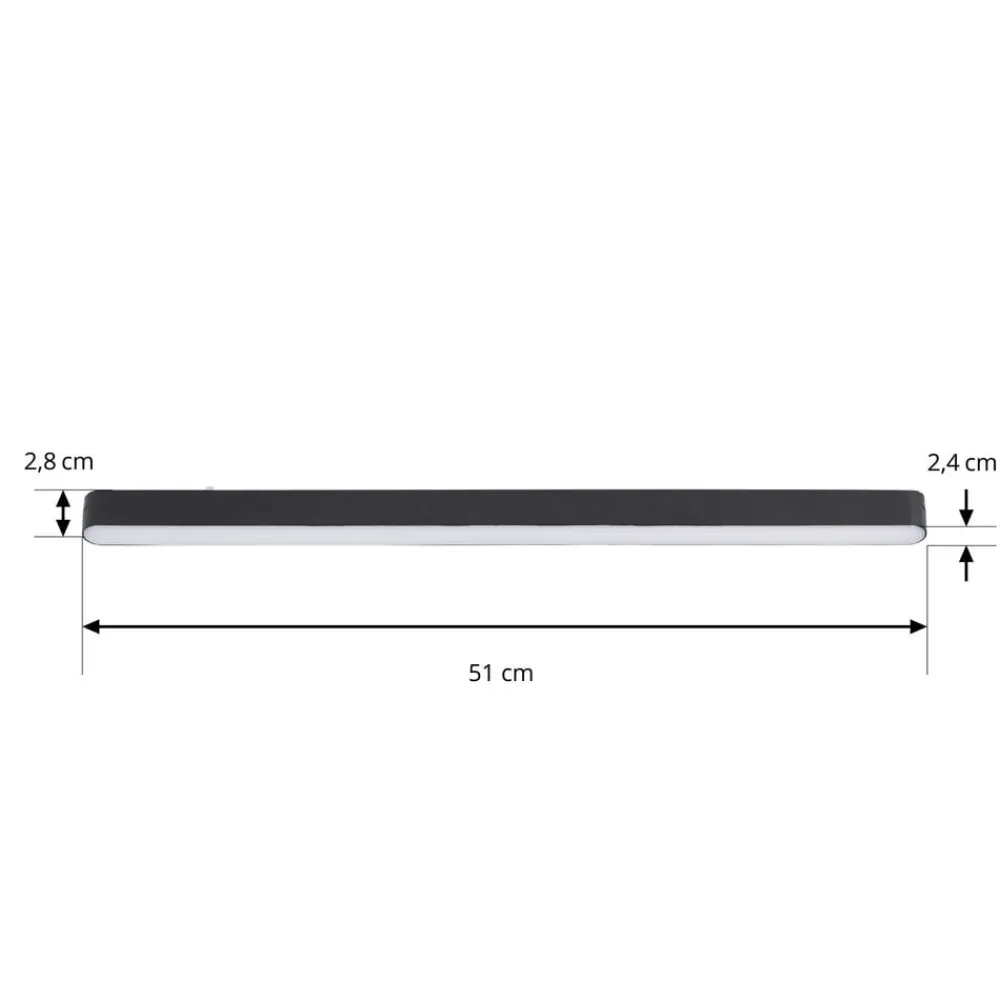 Skinnesystem ^ Lindby LED-strip 48 V Lumaro,sort,20W,plast,dæmpbar