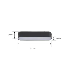 Skinnesystem ^ Lindby LED-strip 48 V Lumaro, sort,5W,plast,dæmpbar