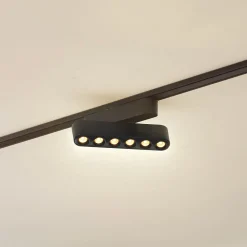 Skinnesystem ^ Lindby LED-strip 48V Lumaro,sort,6punkter,drejelig,dæmpbar