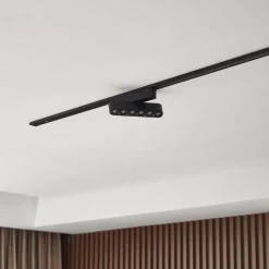 Skinnesystem ^ Lindby LED-strip 48V Lumaro,sort,6punkter,drejelig,dæmpbar