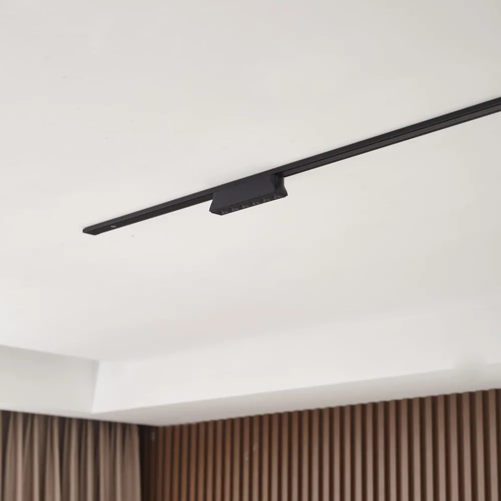 Skinnesystem ^ Lindby LED-strip 48 V Lumaro,sort,6 punkter,2,5cm,dæmpbar