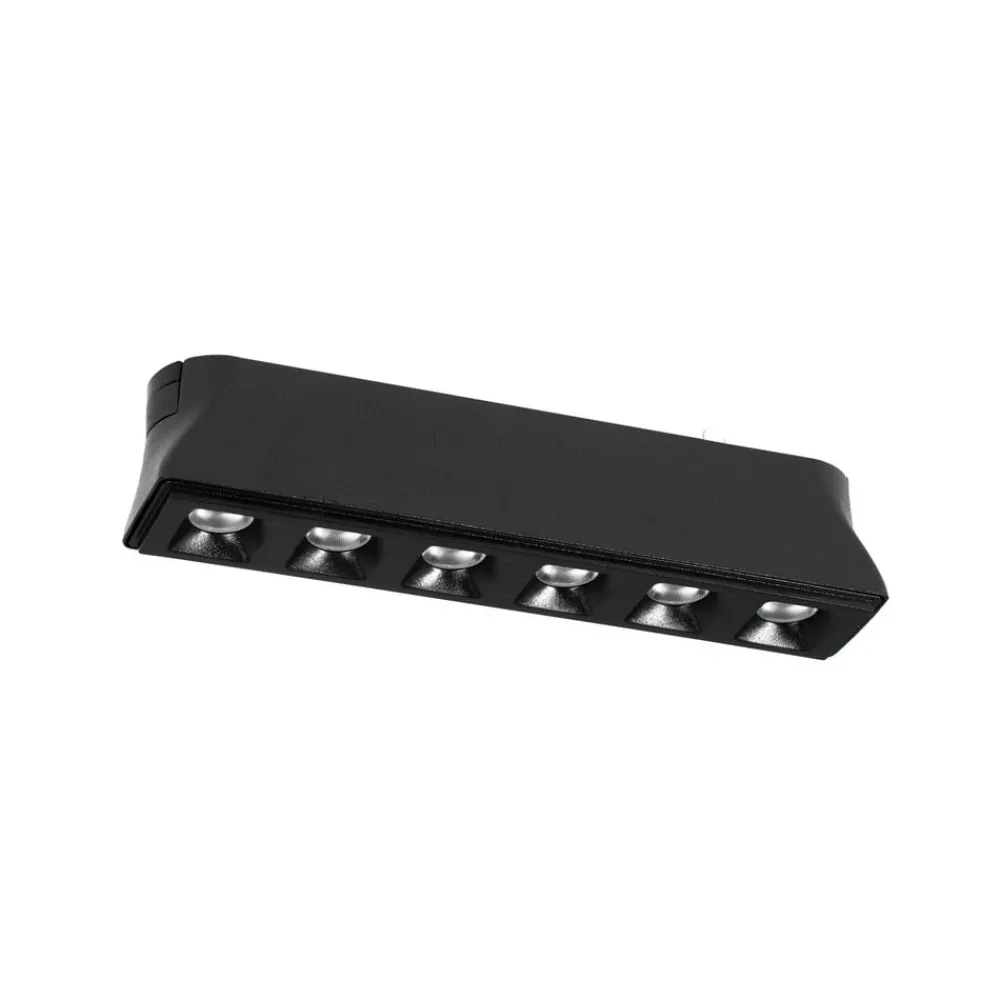 Skinnesystem ^ Lindby LED-strip 48 V Lumaro,sort,6 punkter,2,5cm,dæmpbar