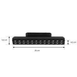 Lindby Skinnesystem > LED-strip 48 V Lumaro, sort, 24 punkter, dæmpbar