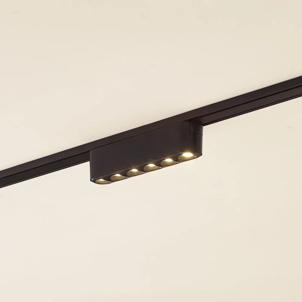 Lindby Skinnesystem > LED-strip 48V Lumaro, sort,6 punkter,2,4cm,dæmpbar