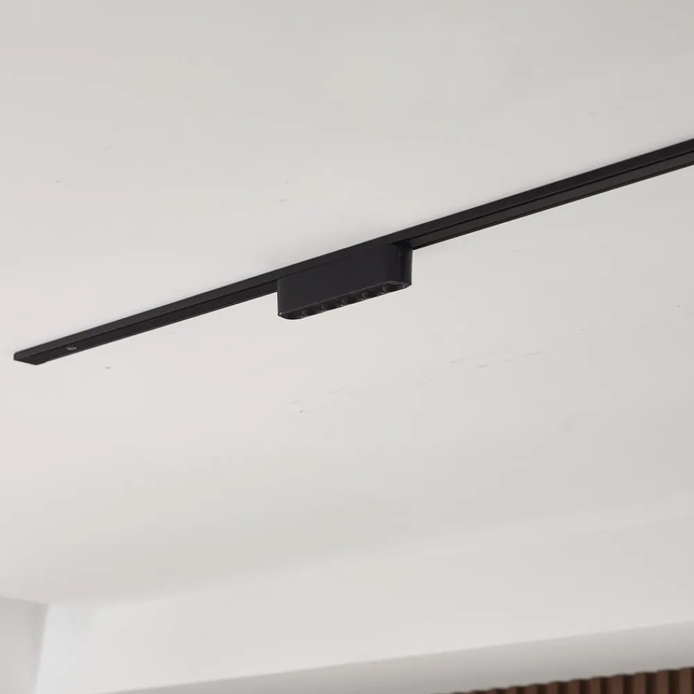 Lindby Skinnesystem > LED-strip 48V Lumaro, sort,6 punkter,2,4cm,dæmpbar