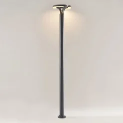 Terrassebelysning|Lygtepæle ^ Lindby LED-udendørslampe Keily, cirkel, antracit, metal