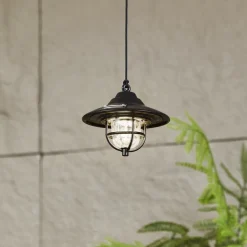 Lindby Udendørs Pendellamper > LED-udendørslampe Ketil, sort, jordspyd, batteri