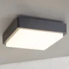 Lindby Udendørs Loftlamper > LED udendørs loftlampe Nermin, 22 cm, IP65, kantet