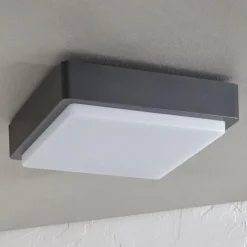 Lindby Udendørs Loftlamper > LED udendørs loftlampe Nermin, 22 cm, IP65, kantet
