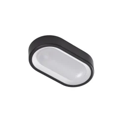 Lindby Udendørs Loftlamper > LED udendørs loftlampe Niniel, sort, 24 x 14 cm