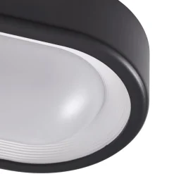 Lindby Udendørs Loftlamper > LED udendørs loftlampe Niniel, sort, 24 x 14 cm