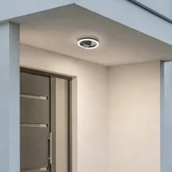 Lindby Udendørs Loftlamper|Terrassebelysning > LED udendørs loftlampe Finian, Ø 22 cm, CCT, dæmpbar