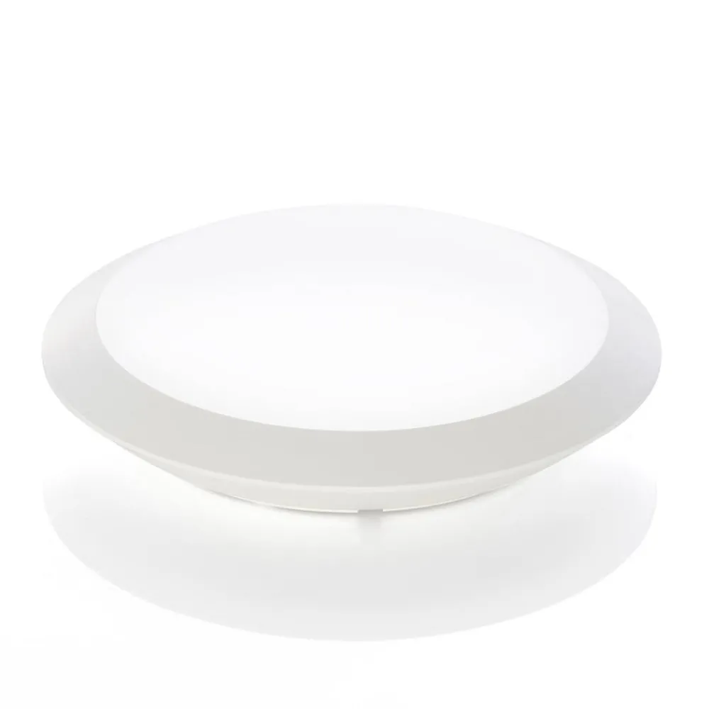 Lindby Terrassebelysning|Udendørs Loftlamper > LED udendørs loftlampe Naira, hvid, sensor, 30 cm, IP65