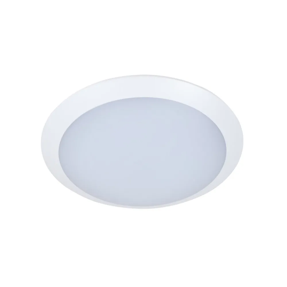 Lindby Terrassebelysning|Udendørs Loftlamper > LED udendørs loftlampe Naira, hvid, sensor, 30 cm, IP65