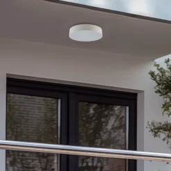 Lindby Terrassebelysning|Udendørs Loftlamper > LED udendørs loftlampe Lahja, hvid, sensor, IP65