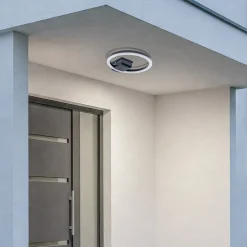 Lindby Terrassebelysning|Udendørs Loftlamper > LED udendørs loftlampe Finian, Ø 31 cm, CCT, dæmpbar