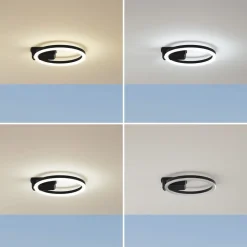 Lindby Terrassebelysning|Udendørs Loftlamper > LED udendørs loftlampe Finian, Ø 31 cm, CCT, dæmpbar