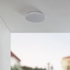 Lindby Udendørs Loftlamper > LED udendørs loftslampe Astera, hvid, 3.000 K, Ø 33 cm