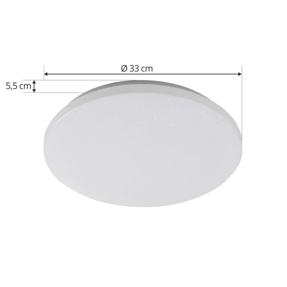 Lindby Udendørs Loftlamper > LED udendørs loftslampe Astera, hvid, 3.000 K, Ø 33 cm