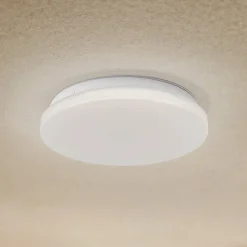 Lindby Terrassebelysning|Udendørs Loftlamper > LED udendørs loftslampe Kirkola, 4000 K, Ø 26 cm, hvid
