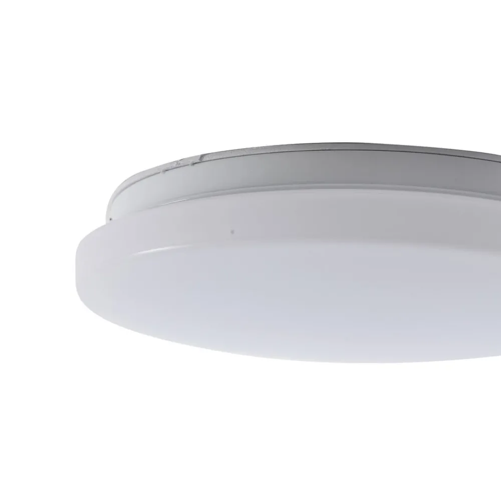 Lindby Terrassebelysning|Udendørs Loftlamper > LED udendørs loftslampe Kirkola, 4000 K, Ø 26 cm, hvid