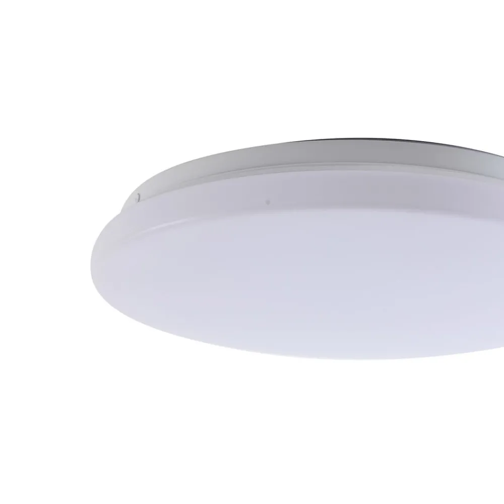 Terrassebelysning|Udendørs Loftlamper ^ Lindby LED udendørs loftslampe Kirkola, 4000 K, Ø 34 cm, hvid