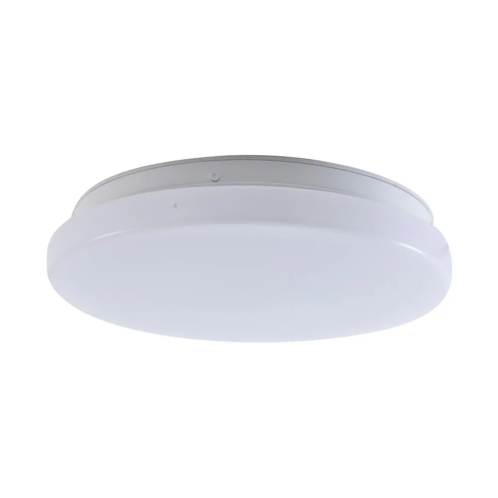 Terrassebelysning|Udendørs Loftlamper ^ Lindby LED udendørs loftslampe Kirkola, 3000 K, Ø 26 cm, hvid