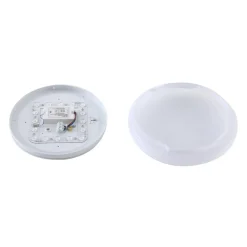 Terrassebelysning|Udendørs Loftlamper ^ Lindby LED udendørs loftslampe Kirkola, 3000 K, Ø 26 cm, hvid