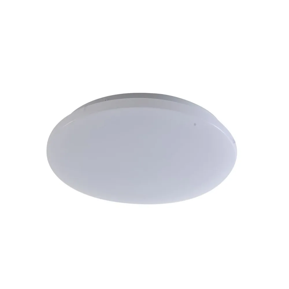 Terrassebelysning|Udendørs Loftlamper ^ Lindby LED udendørs loftslampe Kirkola, 3000 K, Ø 34 cm, hvid
